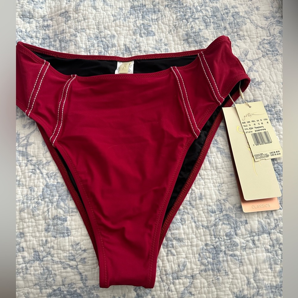 Gottex raspberry bikini bottom NWT